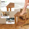 Storage Boxes Corner Shower Stool Waterproof Bench With Durable Plastic Wood Teak Design Bedside Table Shaving Legs Seat Shelf Easy