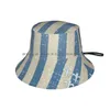 Berets Blue Stripes-Temeria Bucket Hat Sun Sun Cap Temeria Symbole Lily les rayures vintage Emblem Emblem Northern Kingdom Royal Lys