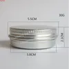 50 x 30g alüminyum kavanoz 30 gram metal krem ​​1 oz gümüş kalay g kozmetik kapsayıcıları llsfc fspcx