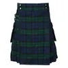 Mens Skirt Vintage Kilt Scotland Gothic Punk Fashion Kendo Pocket Skirts Scottish Clothing Casual Spring Fall Mens Streetwear 240506