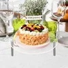 Dekorativa plattor Cylinderkaka Pedestal White Flower Column Dessert Table Stand Display Bakgrunder 3 Tier Clear Square