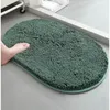 Badmatten hohe Dichte Chenille Badezimmer Matte Oval Form Flauschige Teppich Türmat für Toilettenduschenbadewaschbeckenboden Teppiche