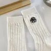 Women Socks Winter Thicker Cashmere Wool Japanese Fashion 5 Rose Floral Embroidery Long Sock Girls Thermal Warm Crew Casual