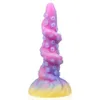 Octopus luminoso tentacolo giocattoli anali enormi dildo del drago che brillano mostro pinis tappo di set di dildo anale soft con giocattoli sessuali di aspirazione 240511