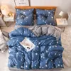 Ensembles de literie AB Side d'hiver Ensemble un polyester b coralle enleceau Home Heart Cover Duvette Feutte plate textile 3 / 4pc Lit