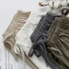 Pantaloni di lino estiva sciolto femminile a vita alta pantaloncini sportivi cotone solido sxl casual short 240508