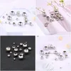 Metals 100 Pieces 304 Stainless Steel Through-Hole Balls With Mtiple Specifications Solid Loose Beads Holes String And Round Jewelry D Dhhsk