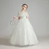 Robe de fille robe pour enfants fille de la princesse de la princesse du piano moelleux