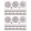 Lagringsflaskor 2 st mandala stämpel Clear Stamps Card Making DIY Crafts Scrapbook Silicone Stampers Blomma tema PO RUBBER