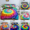 Ensembles de literie Tie Dye Twin Boho Couvrette Bohemian Hippie Bedpread 2/3 pièces Lit bleu set pour garçons Girls