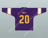 Custom Any Name Mens Youth / Kids Gavin Gray 20 Louisiana University Purple Football Jersey 2 Top cousé S-6XL