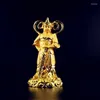 Decorative Figurines Chinese Taoist Mythology Vedic Buddha Statue Resin Gold-plated Guardian Demon Treasure Of The Town House Free Ship
