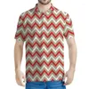 Мужской дизайн полоса zigzag pattern polo рубашка для мужчин модные 3D Printed Stripes Tees лацка