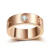 Starry Ring Love Rings Nail Ring Designer For Womens Titanium Steel Rose Gold Silver plaqué avec un diamant complet pour l'homme des bagues