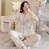 Spring summer thin pure cotton, breastfeeding, loose and sweat absorbing postpartum clothing, maternity pajamas, women's autumn style, May 6th