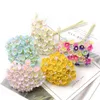 Decorative Flowers 1 Bunch/8 Mini Paper Roses Fake Multicolor Bouquet Wedding Decor Artificial DIY Wreath Accessories