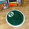 Ronde Tufting Number 8 Tapijt Soft Green Mat Billiards Ball Tapijt Kinderen Slaapkamer Corridor Vloer voetkussen Huiskamer Decor Geschenk 240512