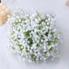 Kwiaty dekoracyjne 6/4/2 burza rustykalny sztuczny kwiat biały gipsophila opiekuńczy się międzyprzepersja Deco