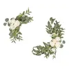 Decoratieve bloemen bruiloft swag set realistische faux weinig onderhoudsonderhoud brede applicatie geurloze zijden borden