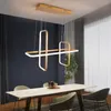 Nordic Modern LED Pendant Lights for Dining Living Room Shop Led Hanging Pendant Lamp Fixtur Matt Svart/vit/guld färdig