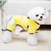 Dog Apparel Autumn Winter Pet Clothes Cartoon Jumpsuit For Dogs Kawaii Velvet Pajamas Fleece Coat Puppy