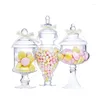 Bouteilles de rangement style européen Strong Glass Tank Candy Jar Home Wedding Decors Party Supply