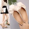 Casual Shoes Kawaii Ladies Footwear Cute Low Heel Elegant Women's With Bow Square Toe Slip On Trend Stylish Y2K A Chic E L