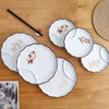 Piastre rotonde per sushi ceramica piatto giapponese in stile giapponese porcellana gnocchi quadrati domestici el grande