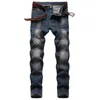 Jeans masculin 2024 Pantalon décontracté à la mode Slim Skinny Stretch Retro Retro Denim Brand Washed Washed Jean Homme Plus Size 28-42