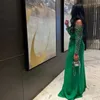 Landebahnkleider grünes elegantes Abendkleid trägerloser langes Ärmel Tanzkleid Saudi -Arabische Frauen tragen elegante Partykleidung 2024 Neu