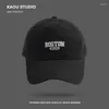 Ball Caps Big Size 63cm Ins Embroidered Letter Baseball Cap Peaked Korean Curved Brim Trendy Men's Spring Autumn