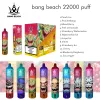 Original Bang Beach 22000 Puffs 22K Puff 22000 Smart scherm Elektronische sigaretten Wegwerp voorgevulde 650 mAh Oplaadbare batterij Vaper Razz Bar Bang 22000 22K