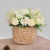 Flores decorativas de 33 cm de rosa rosa seda peony bouquet de flor artificial 7 plantas falsas adequadas para decoração de casamento em família Indoor