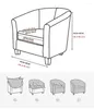 Couvre-chaise Couvre géométrique couvercle Stretch Tobin Slipcover Round Single Sofa Fulchair imprimé pour comptoir de barre