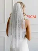 Cabelo de casamento V05 pérolas clássicas véus de noiva com véu de casamento Catedral de comprimento único r borda beleza acessórios de casamento noiva