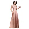 새로운 이브닝 핑크 연례 회의 유명인 요정 신부 들러리 약혼은 여성을위한 슬림 한 긴 드레스를 입을 수 있습니다.