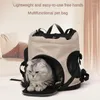 Mochila de bolsa de tórax portadoras de gatos para gatos de grande capacidade de cães respiráveis suprimentos multifuncionais portáteis de cordão portátil