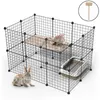 Porteurs de chats portables 32 pièces 2 couches clôture en fil de fer barbelé - chaque pièce taille 35 paddock petit animal pour les chats et les lapins