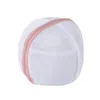 Tvättpåsar 1 st underkläder tvättväska för bh skyddar kulform form bras korg polyester mesh påse vård tvätt s4m1