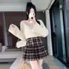 Printemps Summer Korean Jupe short femme haute taille sexy mini jupe école courte plissée kawaii jupe rouge japonaise femelle 240513