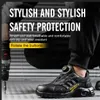 Style Rotary Buckle Security Boots for Men Women Work Sneakers Breathable Steel Toe Shoes Puncture-Proof Safety Shoes 240510