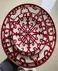 Red Ceramic Plate Plate Dinners Weakes Decorative Bone China Jantar Dinner Setes Sobremesa de Tableware Whole7359695