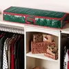 Sacos de armazenamento embrulhando recipientes de papel organizador de fita de Natal debaixo da cama para decorações de férias armazenando arcos