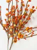 Kwiaty dekoracyjne 1PC sztuczna jesień jagodowa dynia gałąź jesienna kwiatowa roślina na Święto Dziękczynienia domy ślubne