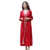 Vêtements ethniques Robe de broderie nationale asiatique 1/3 manches traditionnelles INDIAN Clothing Trkiye / Pakistan / India Womens Wearl2405