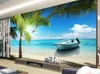 Wallpapers 3d Customized Wallpaper Maldives Beach Sea Tree Landscape Classic Painting Po