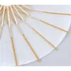 Bride Parasols Fans de papier de mariage parapluie blanc manche en bois japonais artisanat 60 cm de diamètre de diamètre fy5699 AU17 S