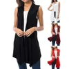 Open Front Cardigan Top Top Women Sleeveless Sleeveless Womens Chic Midlength per un 240513