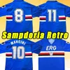 Retro Sampdoria 1991 1992 Jerseys de football 91 92 Futbol Vintage Football Camiseta Classic Shirt Kit Maillot Maglia Tops