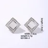 Boucles d'oreilles YJGS Retro Niche Lumière Luxury Square Zircon Tempérament féminin Tempérament haut de gamme Pantal